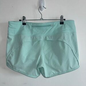 Lululemon Run Times Women’s Shorts Toothpaste Size 10 W7AK0S Turquoise Lined